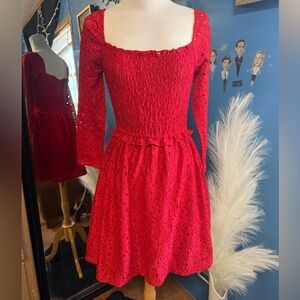 Rare Mi Ami Red Lace Mini Dress : Francesca’s - Medium